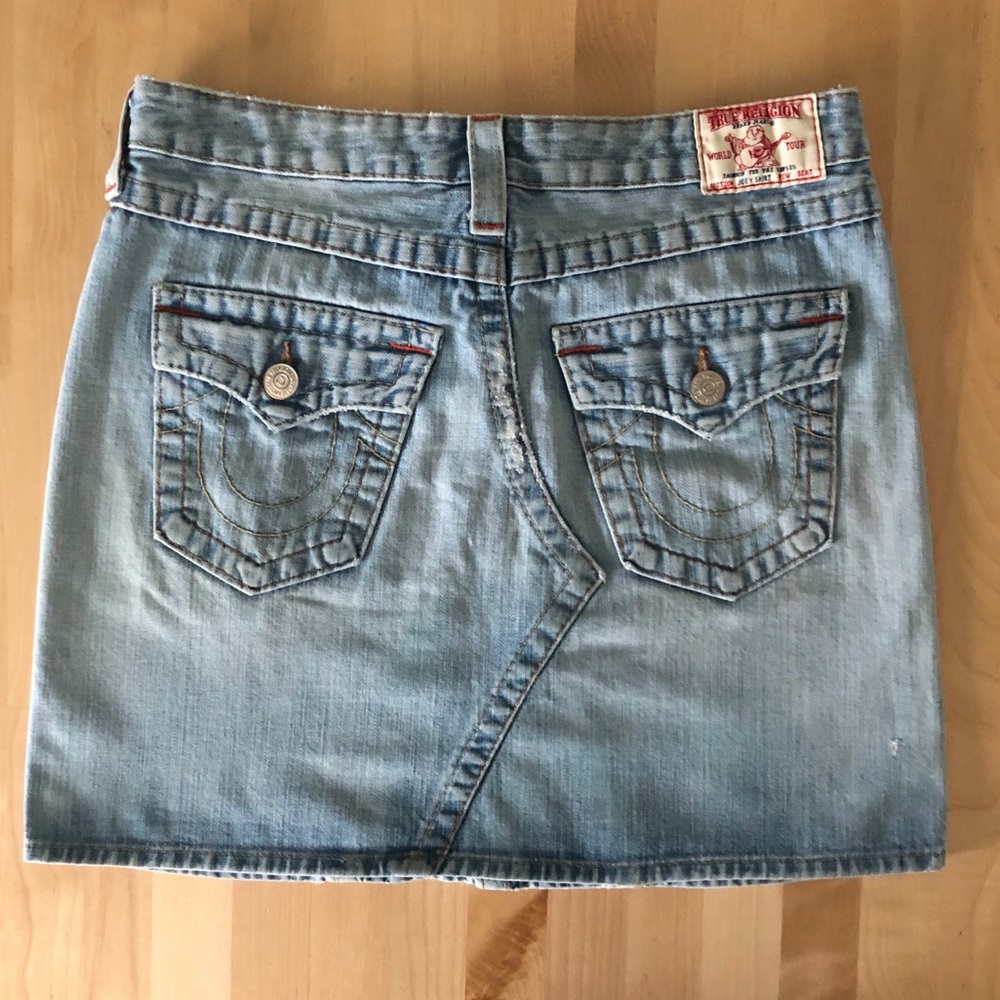 True Religion denim mini skirt